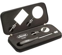 VIGOR Juego de espejos telescópicos V5480, Extensible de 200 - 680 mm, 3 espejos diferentes, Para la inspección visual en lugares de difícil acceso