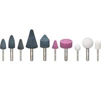 Vigor Juego de piedras de afilar V6906, V5672, V5673, para grabaciones de 3-6 mm de diámetro V6906-10, color negro y rojo