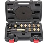 VIGOR Juego universal de desmontaje de cierres de llanta V7001, 13 piezas, llave de llanta moldeable para diversos cierres de llanta, incl. adaptador, vaso y accesorios