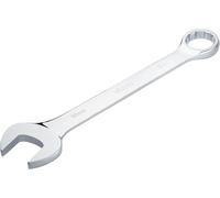 ViGOR Llave combinada V7740-50, SW 50 mm, versión larga, desviación de 15 grados, perfil hexagonal exterior y hexagonal doble, cromada y pulida