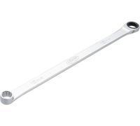 Vigor Llave de estrella con carraca V7031-15, extra larga, 15 mm AF, 349 mm de longitud, 72 dientes, cromada y pulida, para mayor transmisión de fuerza, diseño fino