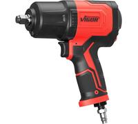 VIGOR Llave de impacto neumática V4801, 1/2 pulgada, 1800 Nm de par de afloje, 1100 Nm de par de apriete, 850 Nm recomendados, 2,02 kg, para aplicaciones profesionales
