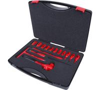 Hazet Juego de puntas de destornillador Torx V1917, Juego de herramientas de 32 piezas, accionamiento: cuadrado 12,5 mm (1/2 pulgada), salida: perfil T con ancho de llave: T20-T70