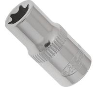 ViGOR V2189N Llave de vaso T 1/4 E8, cuadradillo de 1/4 pulgada (6,3 mm), perfil E, longitud 25 mm, accionamiento de alta calidad para trabajos precisos