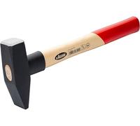ViGOR V2662-1000 Cabeza de martillo de 1000 g, mango de madera de nogal con protección de goma contra impactos, longitud 360 mm, para trabajos potentes y precisos