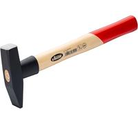 ViGOR V2662-300 Cabeza de martillo de 300 g, mango de madera de nogal con protección de goma contra impactos, longitud 300 mm, para trabajos potentes y precisos