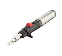 VIGOR Set de soldador a gas V5512, 7 adaptadores diferentes, combina soldador, soplete y pistola de aire caliente, 12 piezas individuales