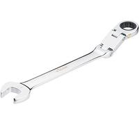 Vigor V6752-17 - Llave combinada (doble articulación, mecanismo de carraca dentado fino en el lado del anillo), color plateado