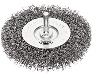 Vigor V6803-100 - Cepillos de disco (gruesos, diámetro: 100 mm, diámetro del vástago: 6 mm), color plateado