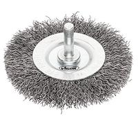 Vigor V6803-75 - Cepillo para limpiar cristales (grueso, diámetro: 75 mm, diámetro del vástago: 6 mm), color plateado