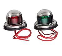 VIGORFLYRUN PARTS LTD 1 Par LED Luz de Navegación Luces de señal Luz Lateral del Arco del Acero Inoxidable 12V Verde y Rojo