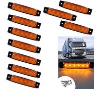 VIGORFLYRUN PARTS LTD 10x 6 LED 3.8" Luces Laterales del Marcador Luz de Gálibo para 12V Remolque Camioneta Caravana Camión Camión Autobús SUV - Amarillo