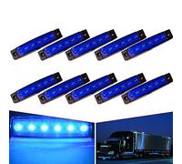 VIGORFLYRUN PARTS LTD 10x 6 LED 3.8" Luces Laterales del Marcador Luz de Gálibo para 24V Remolque Camioneta Caravana Camión Camión Autobús SUV - Azul