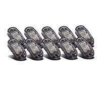 VIGORFLYRUN PARTS LTD 10x LED Luces Laterales del Marcador Luz de Gálibo para 12V 24V Remolque Camioneta Caravana Camión Camión Autobús SUV - Blanco