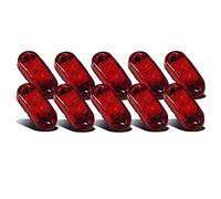 VIGORFLYRUN PARTS LTD 10x LED Luces Laterales del Marcador Luz de Gálibo para 12V 24V Remolque Camioneta Caravana Camión Camión Autobús SUV - Rojo