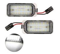 VIGORFLYRUN PARTS LTD 2pcs 18 LED Luz de Matrícula Bombilla Licencia Número Placa Lámparas de Luz para F-ORD Kuga Fiesta F-ocus M-ondeo/For XF XJ, 18 LED Canbus 12V Error Free Xenón Blanco