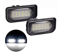 VIGORFLYRUN PARTS LTD 2pcs Coche 18 LED Luces de Placa de Matrícula Lámparas Traseras para W203 4D Sedan W211 W219 R171 2005-2010, Xenón Blanco No OBC Error