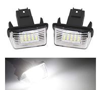 VIGORFLYRUN PARTS LTD 2pcs LED Luz de Matrícula Bombilla Licencia Número Placa Lámparas de Luz para P-eugeot 206 207 306 307 for C-itroen C3 C4 C5, 18 LED Canbus 12V Sin Error Brillante Color Blanco