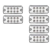 VIGORFLYRUN PARTS LTD 6pcs 8 LED Luz de Marcador Lateral, Luz Delantera de la Lámpara Posterior Indicador para 12V Camión Remolque Caravana RV Bus Luz de Gálibo- Blanco