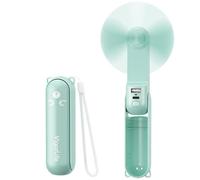 VigorLife Mini ventilador de mano, recargable por USB, 3 en 1, ventilador personal con banco de energía, linterna LED, pequeño ventilador de bolsillo plegable, esencial de viaje y emergencia para