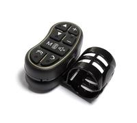 VIGORTHRIVE Botón de Control Remoto del Volante inalámbrico para 2 DIN Radio Navegación GPS Bluetooth 8 Botones Controlador de Volante Universal Reproductor de música Multimedia