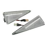 VIGORTHRIVE LED dinámico 2 piezas lámpara de señal de giro guardabarros delantero luz de marcador lateral compatible para Renault Avan-time Es-pace MK4 Me-gane MK2 Sc-enic MK2