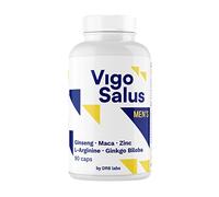 VIGOSALUS para Hombres - Dosis Alta - Más Fuerza + Duración - Maca, Tribulus Terrestris, Ginseng, L-Arginina, Ginkgo Biloba y Zinc | 90 Cápsulas
