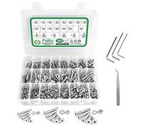 VIGRUE Foliv - Juego de 585 tornillos hexagonales M4, M5, M6, tornillos de acero inoxidable 304, tuercas y arandelas, con caja de almacenamiento