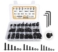 VIGRUE Juego de 360 tornillos M5 M6 M8, juego de tornillos roscados con tuercas arandelas y llaves hexagonales en caja de almacenamiento