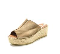Viguera Alpargata Casual de Nobuk, con cuña de Yute Natural - 2275 para: Mujer Color: Whisky Talla: 39