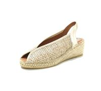 Viguera Alpargata Casual de Tela, con cuña de Yute - 2298 para: Mujer Color: Oro Talla: 39