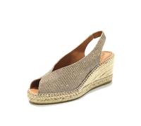 Viguera Alpargata Casual de Tela, con cuña de Yute Natural - 2127 para: Mujer Color: Bronce Talla: 38