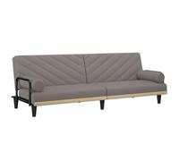 VIHHQGC Sofá cama para huéspedes con respaldo ajustable y cómodos cojines - Cómodo asiento y tumbona de tela resistente con reposabrazos acolchados en color topo