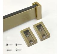 VIIGUIY Barra Armario Barra Extra Corta para Armario con Soporte, Percha Resistente para Armarios, Tubos Organizadores para Dormitorio y Cuarto de BañO(Champagne,40cm/15.7in)