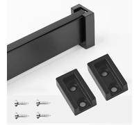 VIIGUIY Barra Armario Barra Extra Corta para Armario con Soporte, Percha Resistente para Armarios, Tubos Organizadores para Dormitorio y Cuarto de BañO(Black,78cm/30.7in)