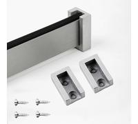 VIIGUIY Barra Armario Barra Extra Corta para Armario con Soporte, Percha Resistente para Armarios, Tubos Organizadores para Dormitorio y Cuarto de BañO(Silver,78cm/30.7in)