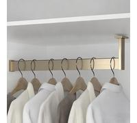 VIIGUIY Barra Armario Barras de Armario de 30 35 45 55 60 70 cm para Colgar Ropa, Polo de Armarios de Metal Resistente, Rieles Gabinete Cocina Tornillos(Gold,48cm/18.9in)