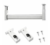 VIIGUIY Barra Armario Barras para Armario Cortas de 30, 40, 50, 60, 70 y 80 cm, Poste para Armarios Resistente y Soportes, Colgar Ropa Conexión por Tornillo(Silver,30in/76.2cm)