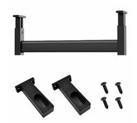 VIIGUIY Barra Armario Barras para Armario Cortas de 30, 40, 50, 60, 70 y 80 cm, Poste para Armarios Resistente y Soportes, Colgar Ropa Conexión por Tornillo(Black,33in/83.8cm)