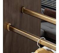 VIIGUIY Barra Armario Juego de 2 Barras para Armario para Abrigos Pesados, 30, 40, 50, 60, 70, 80 cm Corta para Colgar, Ovaladas Ropa y Soportes Pared(Champagne,76cm/29.9in)