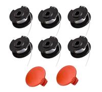 Viilich 6 bobinas de Repuesto para Recortadora de césped con batería Einhell GE-CT 18/28 Li y GE-CT 18/28 Li TC, para Bobina de Hilo de Repuesto Einhell TLE-03,con 2 reemplazar Cubierta de Bobina