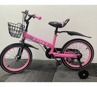 VIIROUD Bicicleta Niño Niña Niño,Bicicleta con Asiento Trasero y Ruedas Estabilizadoras,Marco Acero Carbono,Partiendo 3-5 Años,14 Pulgadas - Rosa