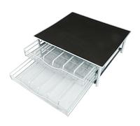 VIIROUD Cajón para Cápsulas de Café, Distribuidor de Dosas de Café - Dimensiones: 39*35*14cm - Porta cápsulas de café de vidrio transparente