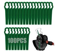 Viitech 100 cuchillas de plástico para recortadora de césped, cuchillas de repuesto inalámbricas de 83 mm, cuchillas de corte para cortacésped Einhell GC-CT 18/24 Li (verde)