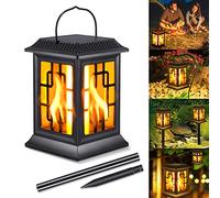 Viitech Luz de Llama Solar de Exterior, Linternas Solares de Jardín Impermeable IP65 con Efecto de Luz de Llama Realista, Luces Solares Antorcha con Encendido/Apagado Automático y 2 Modos de Luz