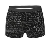Viiuhvjbj Calzoncillos tipo bóxer para hombre, diseño abstracto de ciencia química, con estampado 3D, ropa interior elástica cómoda y transpirable para hombre, Negro, XXL