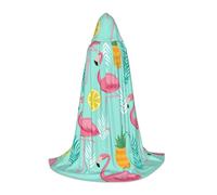 VIIUHVJBJ Capa con capucha con estampado de flamenco para adolescentes, capa para Halloween, cosplay, carnaval, fiesta temática