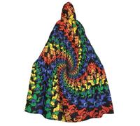 Viiuhvjbj Capa con capucha unisex para adultos, diseño de oso bailando, para carnaval, Halloween, Navidad, cosplay, para fiestas de disfraces de brujas y vampiros