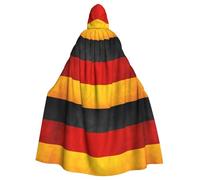 Viiuhvjbj Capa larga unisex con capucha para adultos, bandera de Alemania, Halloween, Navidad, carnaval, cosplay, fiesta de máscaras, disfraz de bruja y vampiro