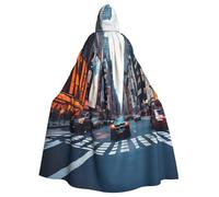 Viiuhvjbj Capa unisex con capucha con estampado de la ciudad de Nueva York para adultos, Halloween, Navidad, cosplay para fiesta de brujas y magos